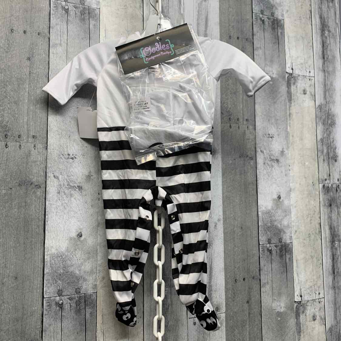 Generic White/Black Size 0-6 Months Halloween Costume - Little Kid