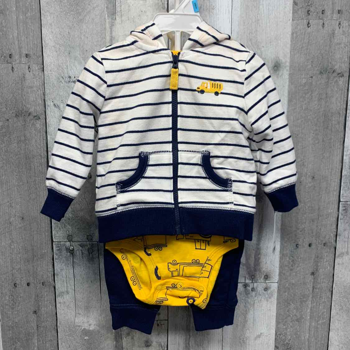 Size 6 Months Yellow/Navy Carter's Shirt/Pants