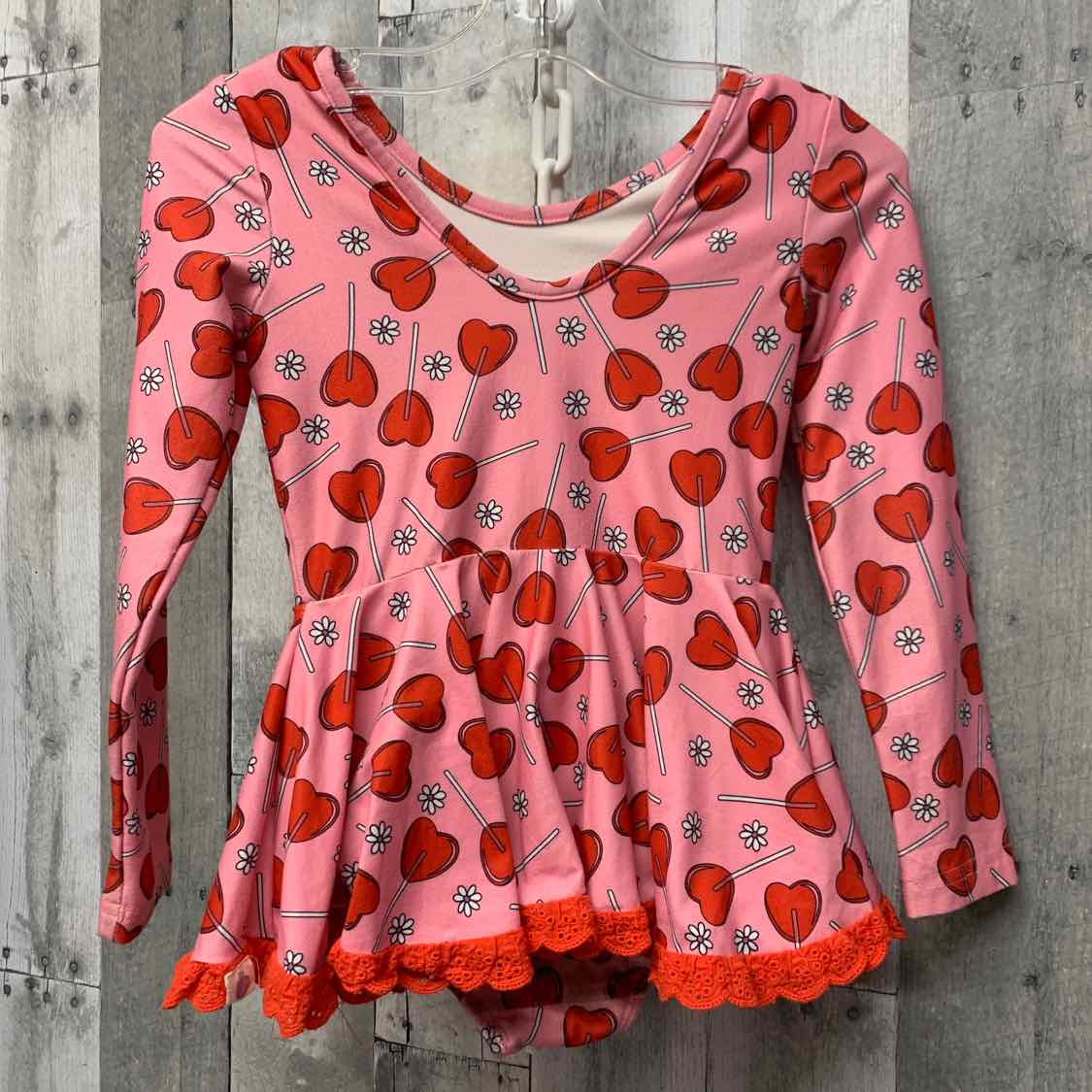 Size 4T Pink/Red Name Brand Romper