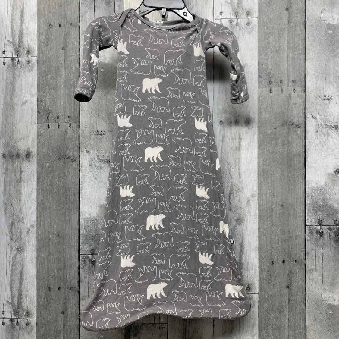 Size 0-3 Months Gray Graphic Bamboo Sleep Sack