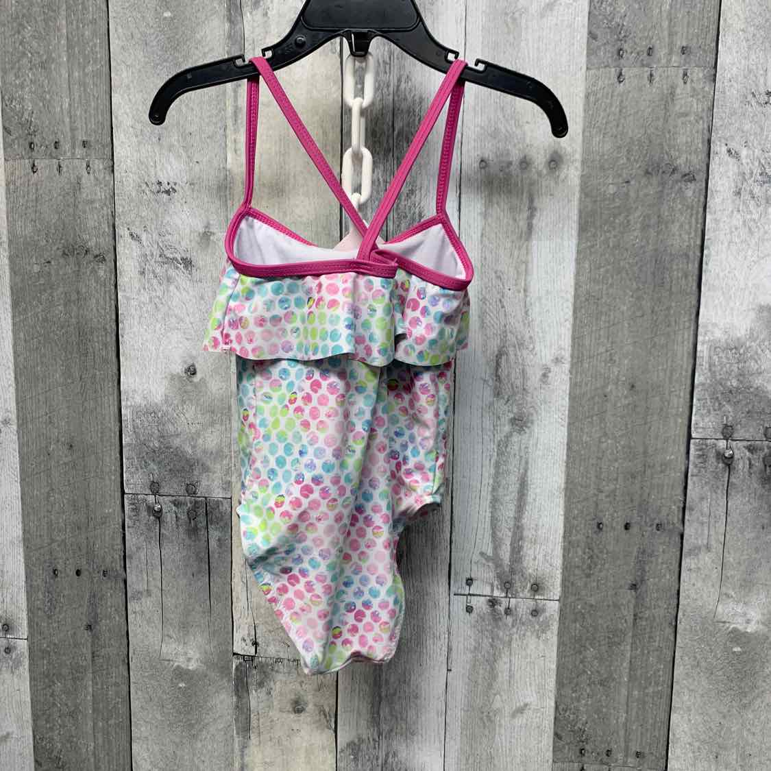 Size 3T Pink/Green B Brand Swim Suit - 1pc