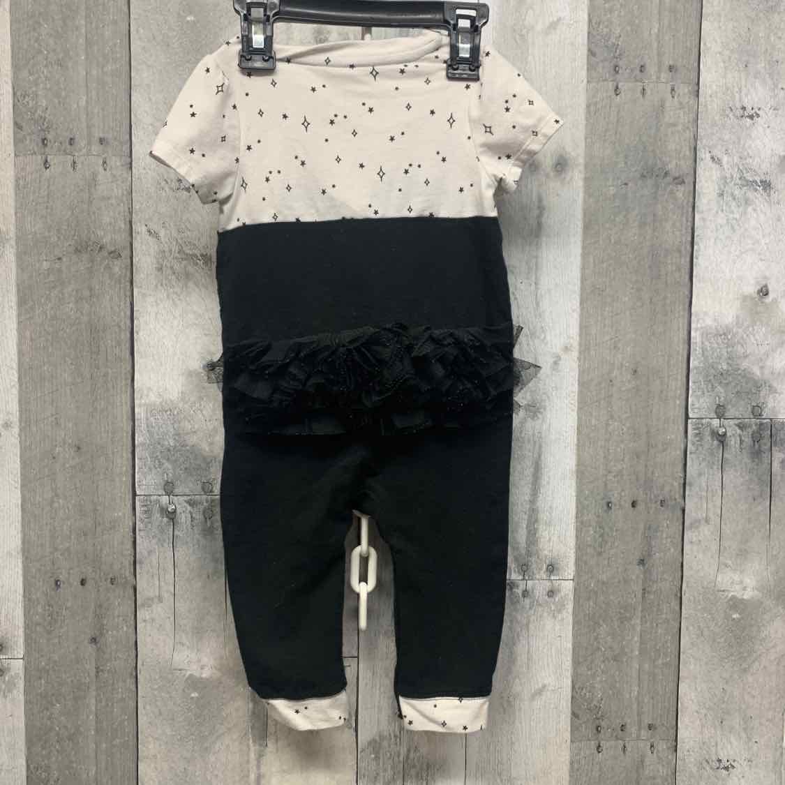 Size 6-9 Months Black/White Cat & Jack Romper