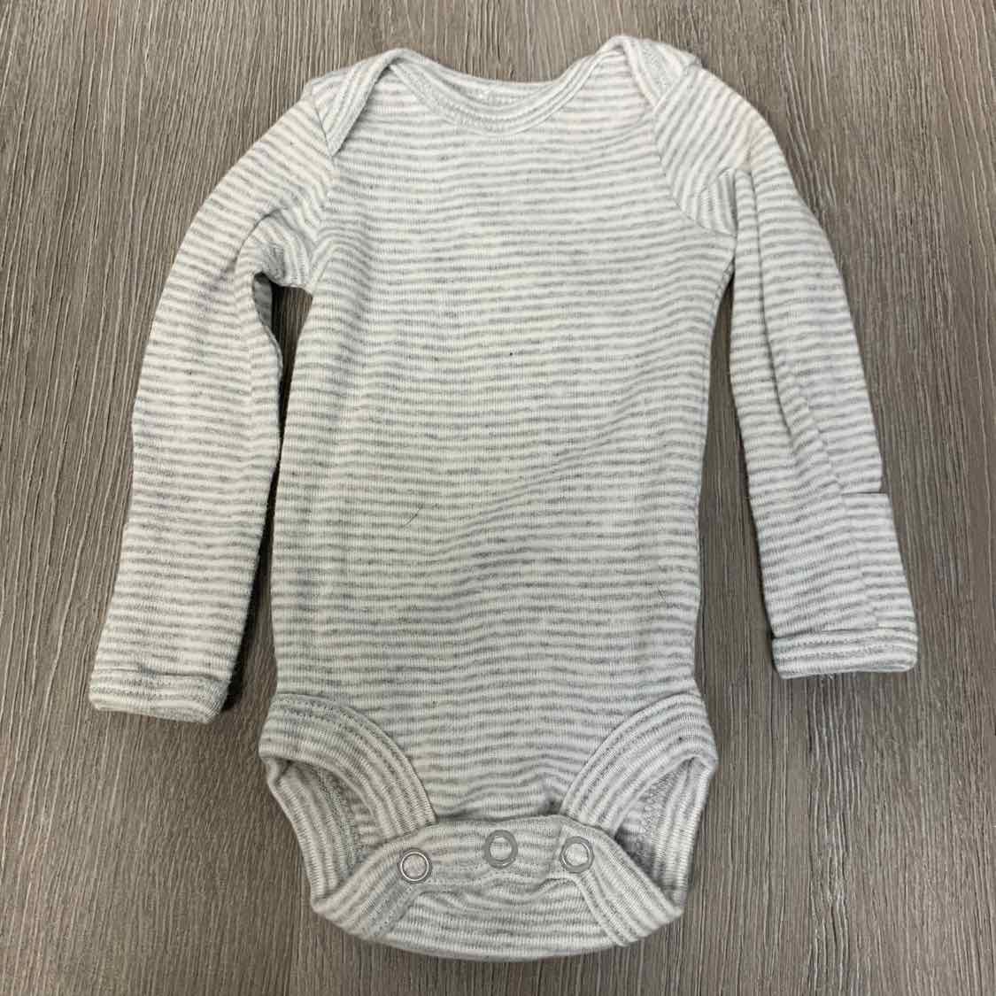 Size Preemie Gray Striped Carter's Bodysuit