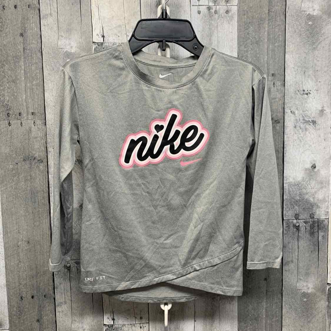 Size 6X Gray Graphic Sport Brand Long Sleeve Shirt