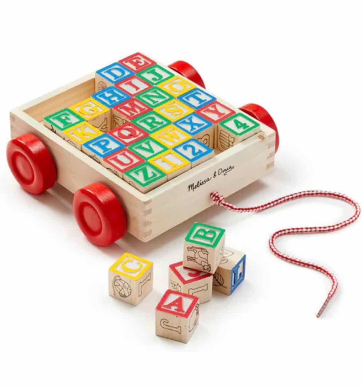 Melissa & Doug Classic ABC Block Cart