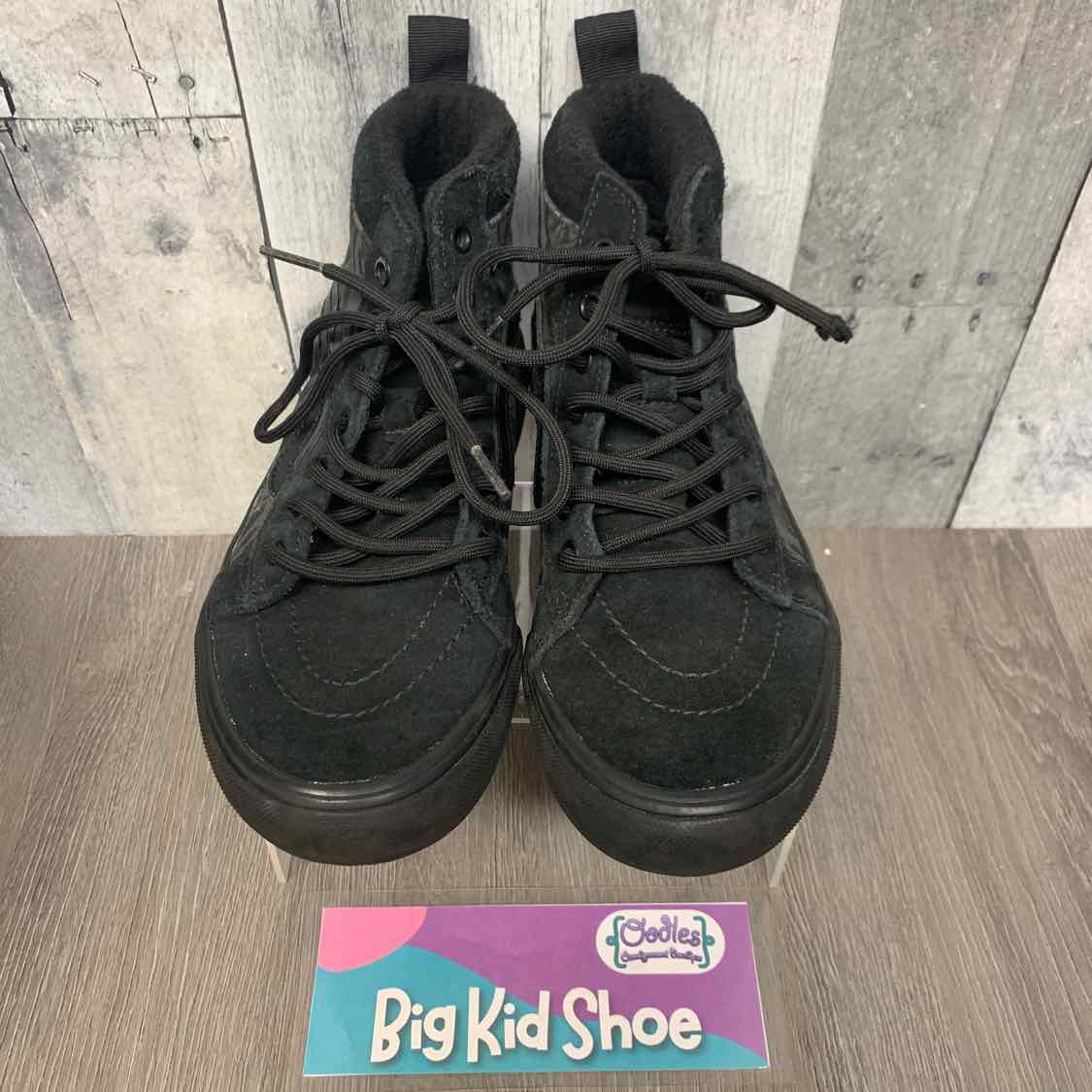 Size 3 Black Print Vans Sneakers
