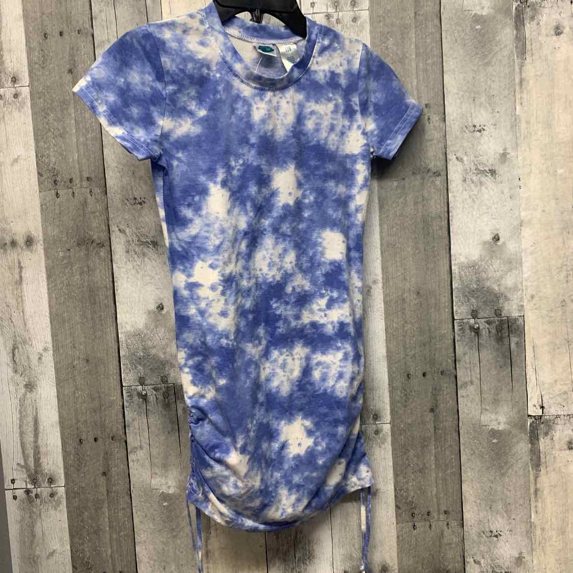 Size 7/8 Blue/White Extremely Me Dress - Knit