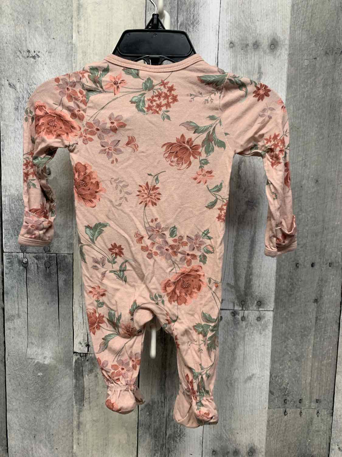 Size Newborn Pink Print Modern Moments by Gerber Footy PJs