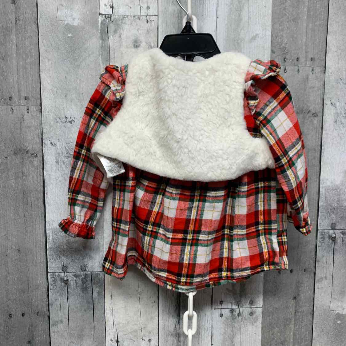 Size 18 Months Red Plaid B Brand Long Sleeve Shirt