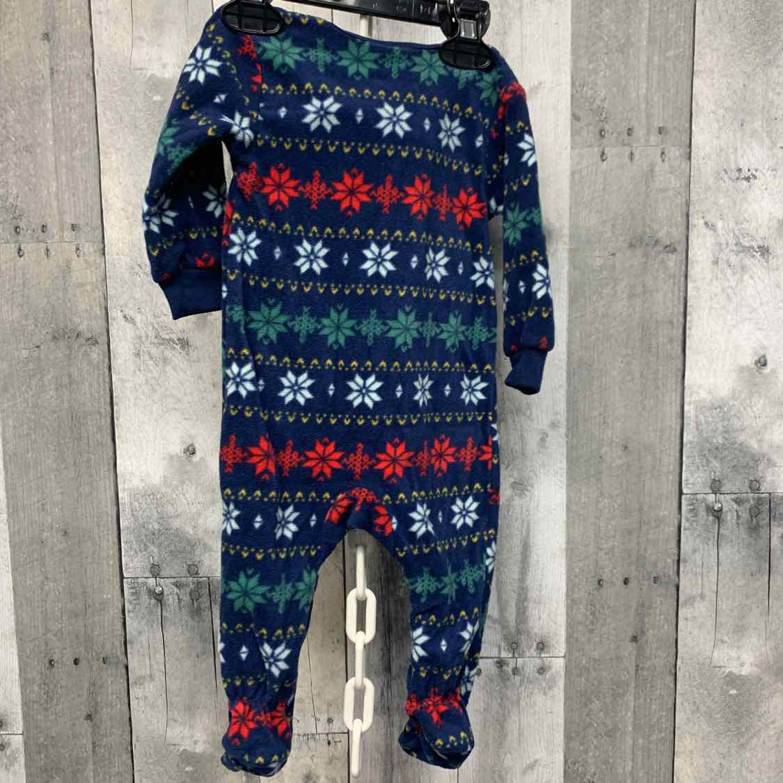 Size 3-6 Months Navy Print Gerber Footy PJs