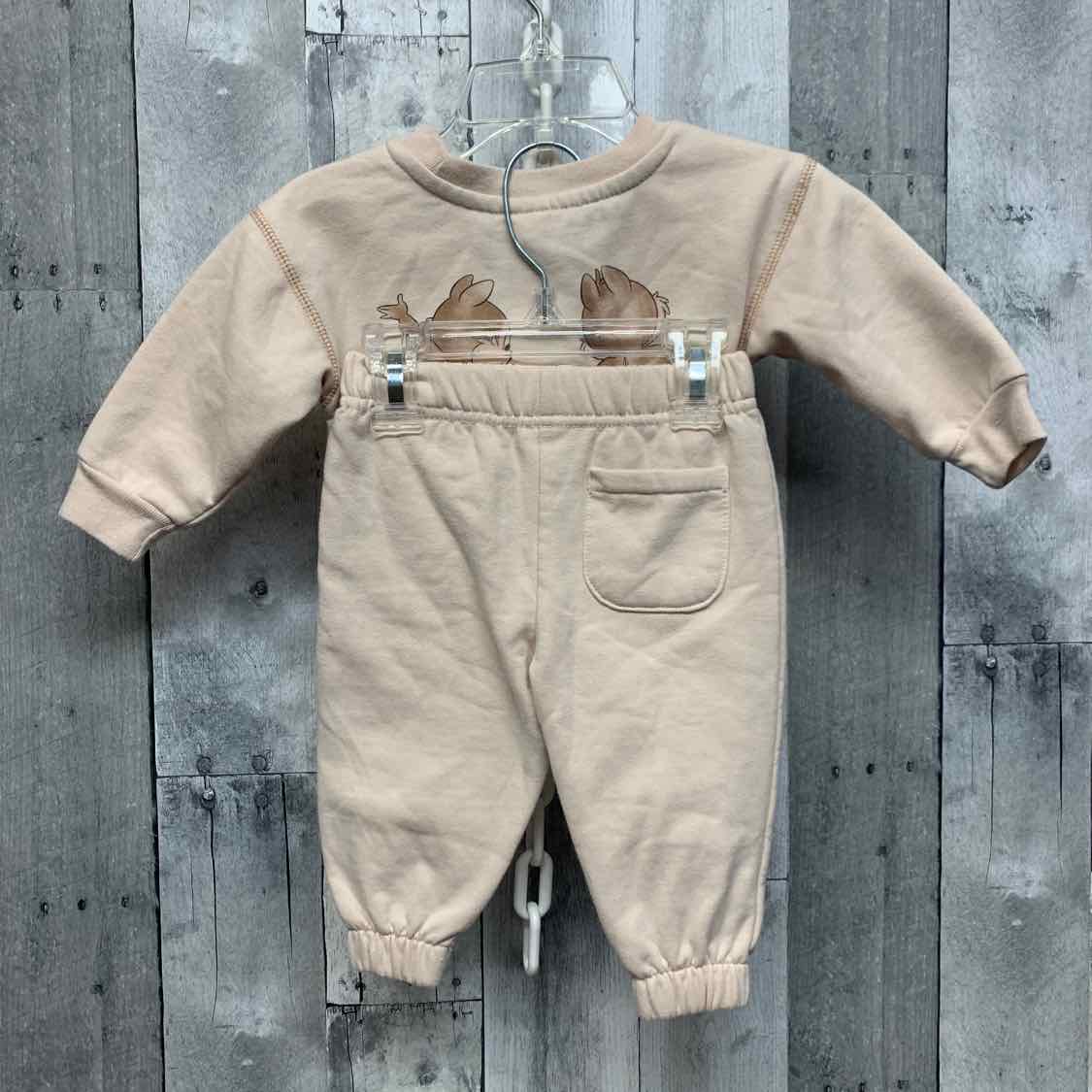 Size 3-6 Months Tan/Brown Disney Sweats - 2pc