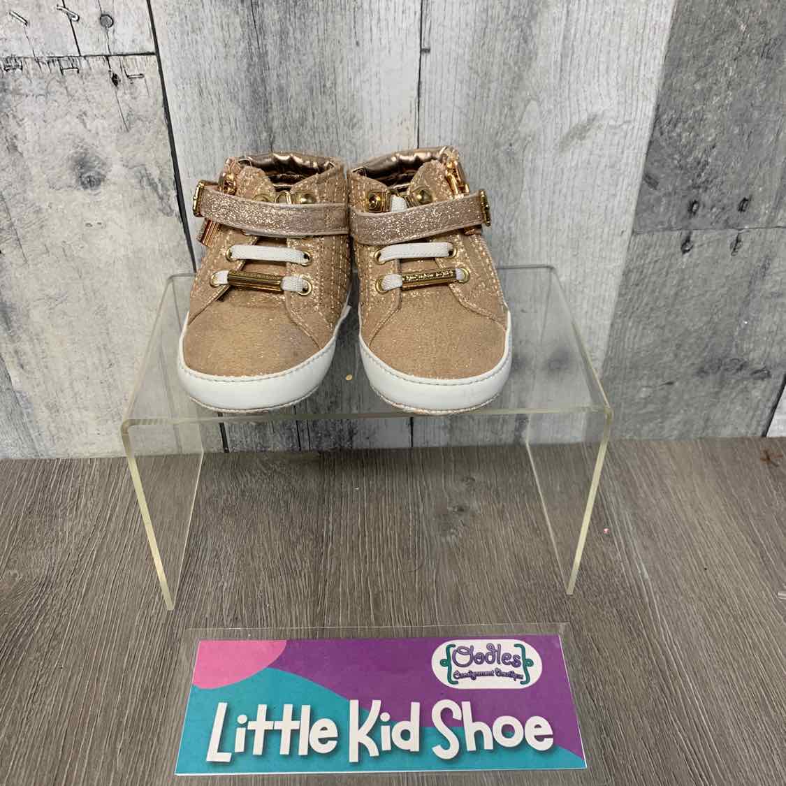 Size 2 Gold/White Michael Kors Sneakers