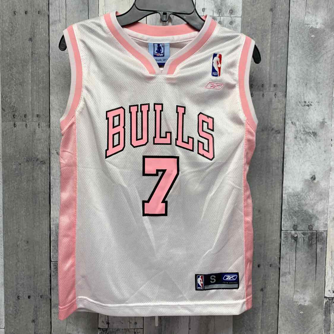 Size 7/8 White/Pink Name Brand Tank Top