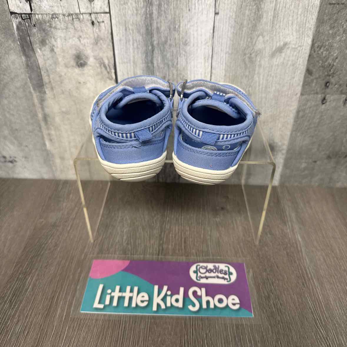 Size 5 Blue Striped Stride Rite Sneakers
