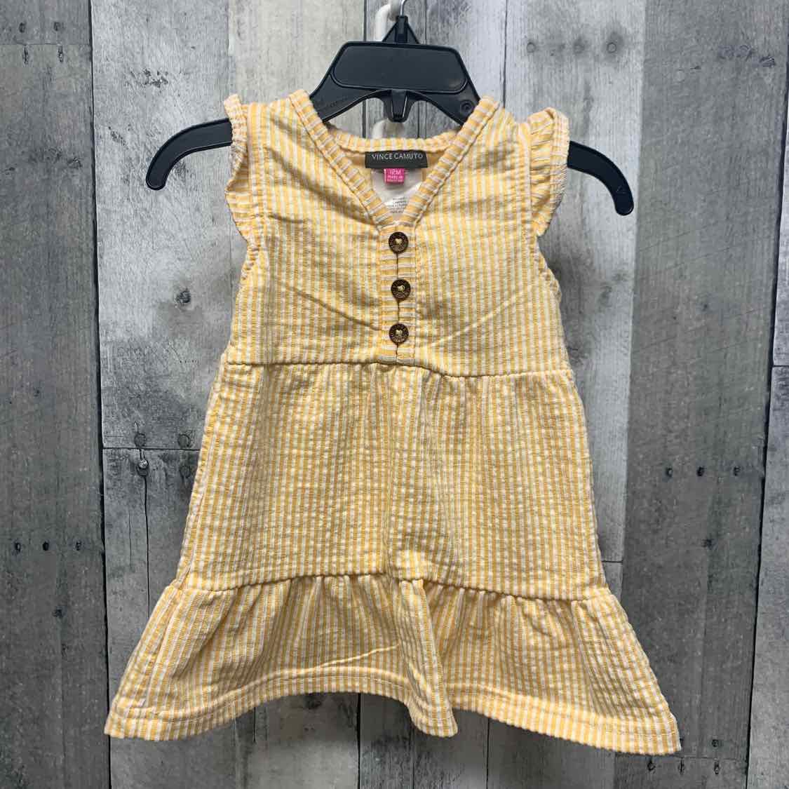 Size 12 Months Yellow/White B Brand Dress