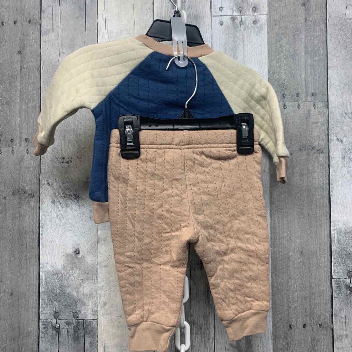 Size 3-6 Months Navy/Brown Chick Pea Shirt/Pants