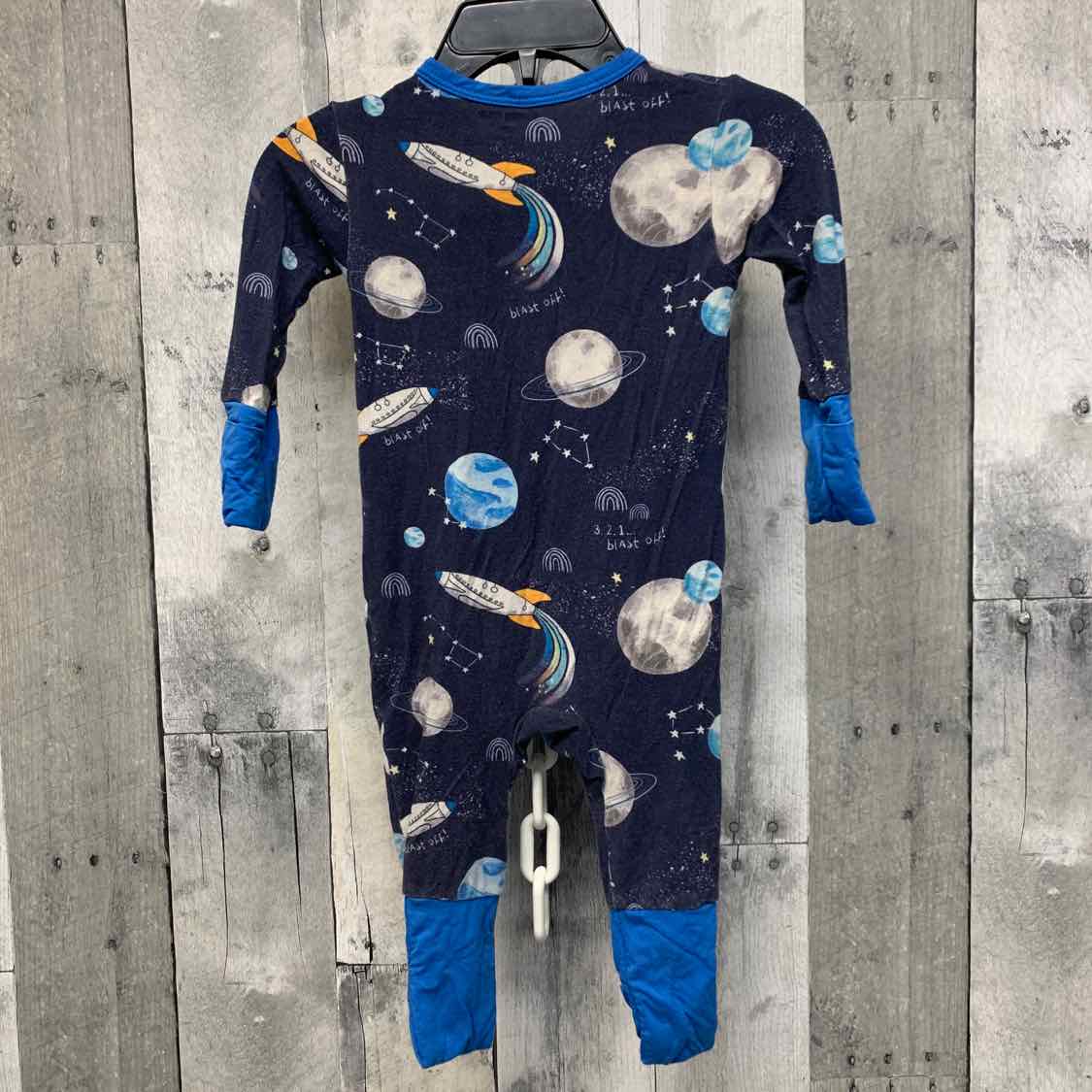 Size 3-6 Months Navy Print B Brand Footy PJs