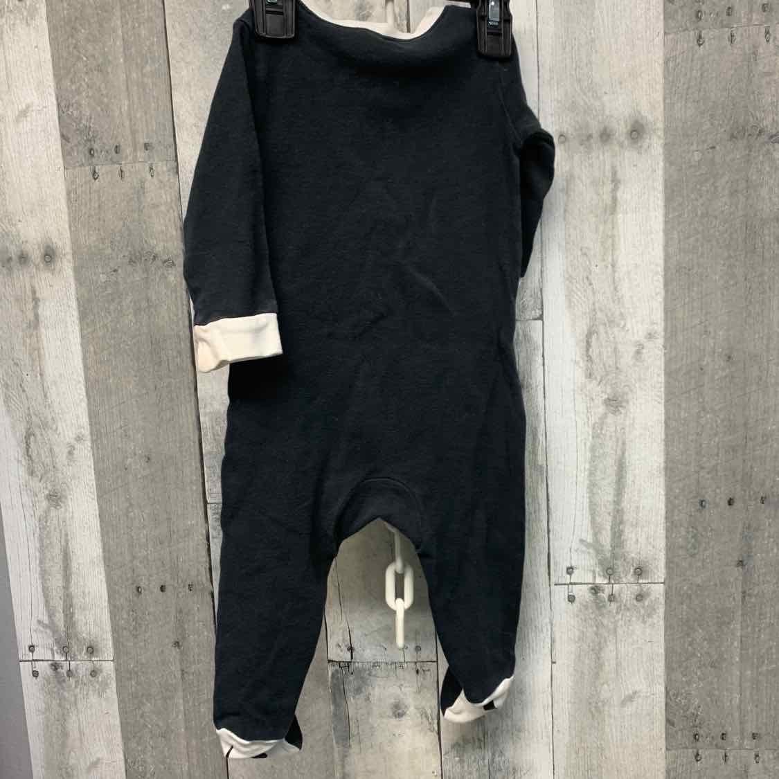 Size 9 Months Black/White Sport Brand Footy PJs