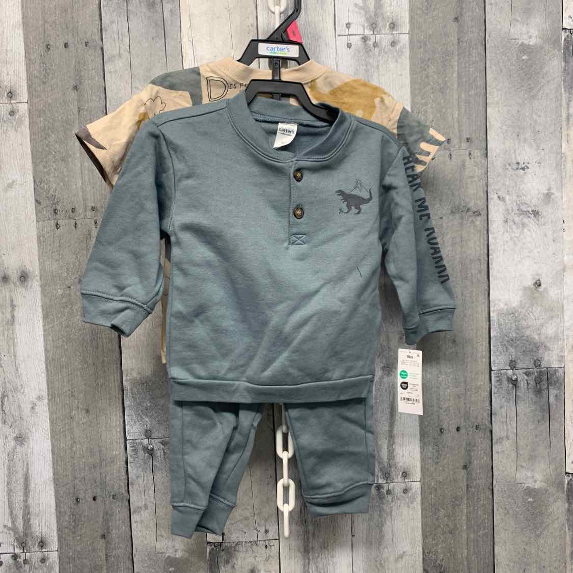 Size 18 Months Green/Tan Child of Mine Shirt/Pants