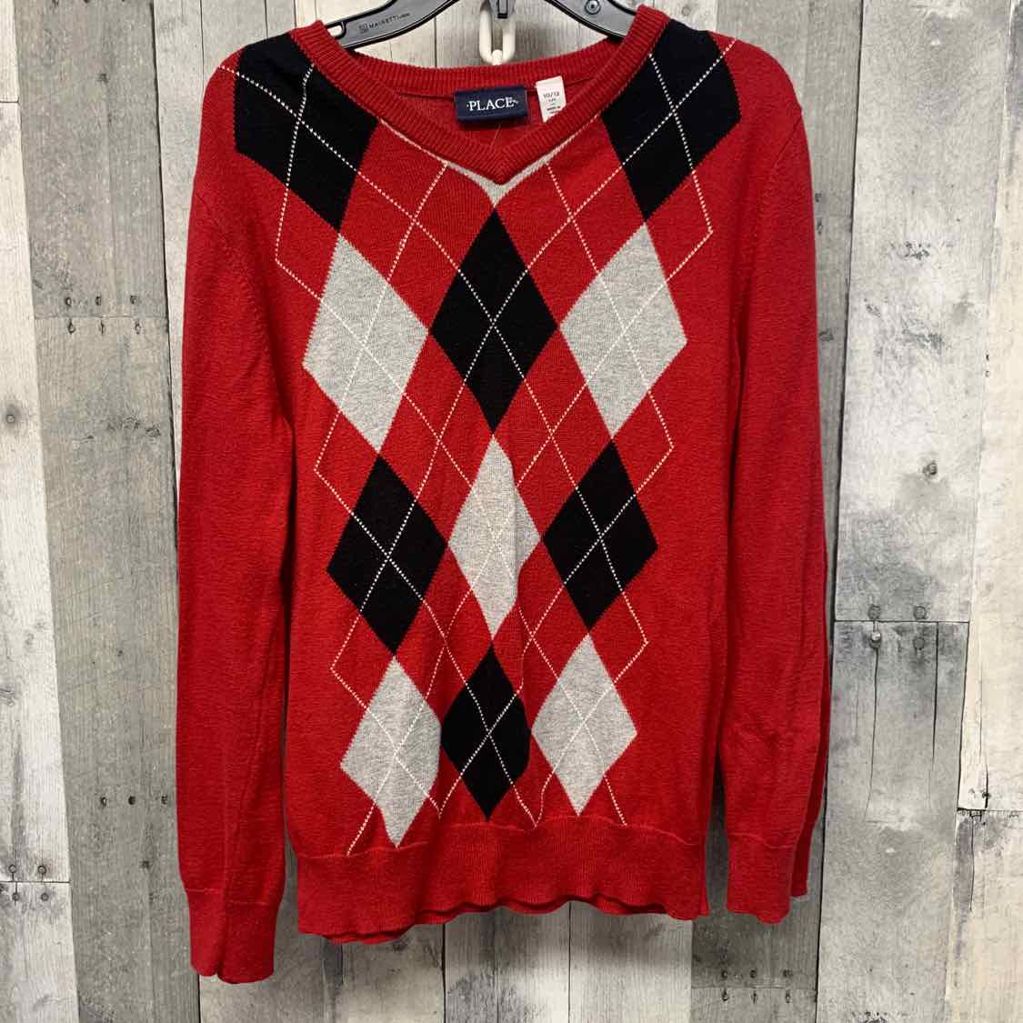 Size 10/12 Red/Gray Children's Place Sweater
