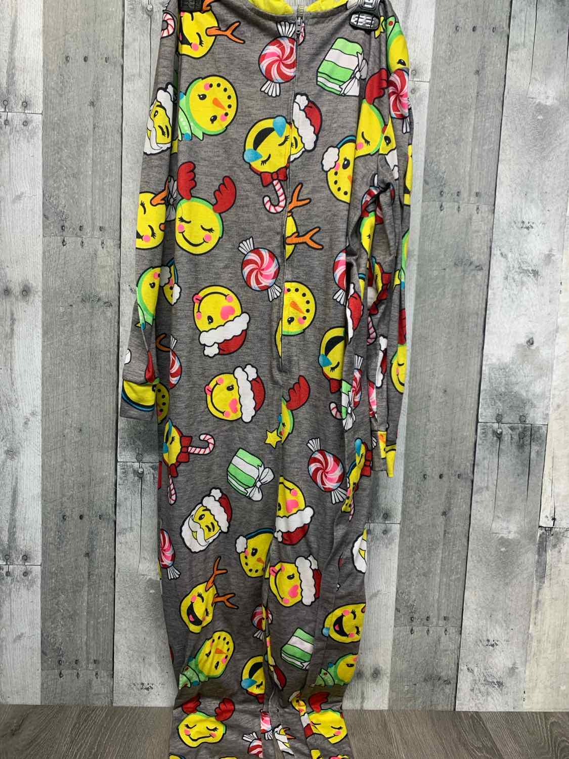 Size 10 Gray/Yellow Justice Footy PJs