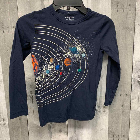 Size 4/5 Navy Graphic Crew Cuts Long Sleeve Shirt