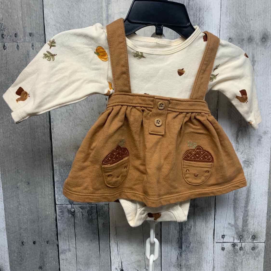 Size Newborn Ivory/Brown Carter's Shirt/Jumper
