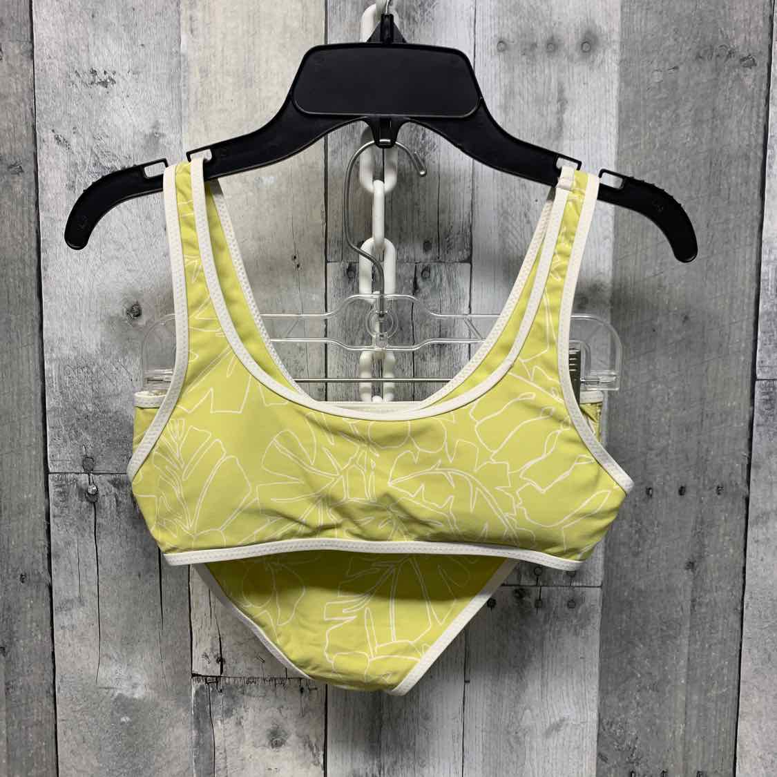 Size 12 Green/White Volcom Swim Suit - 2pc+ - OodlesCB