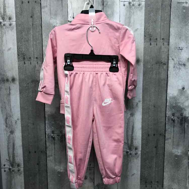 Size 18 Months Pink/White Sport Brand Jacket/Pants
