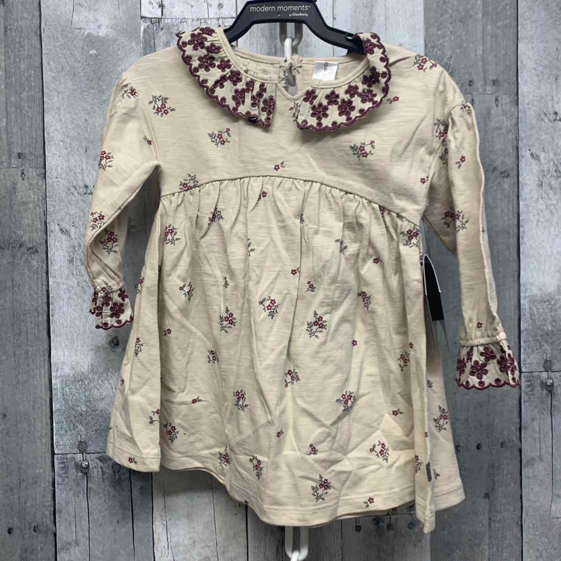 Size 12 Months Tan/Purple Mid Brand Dress
