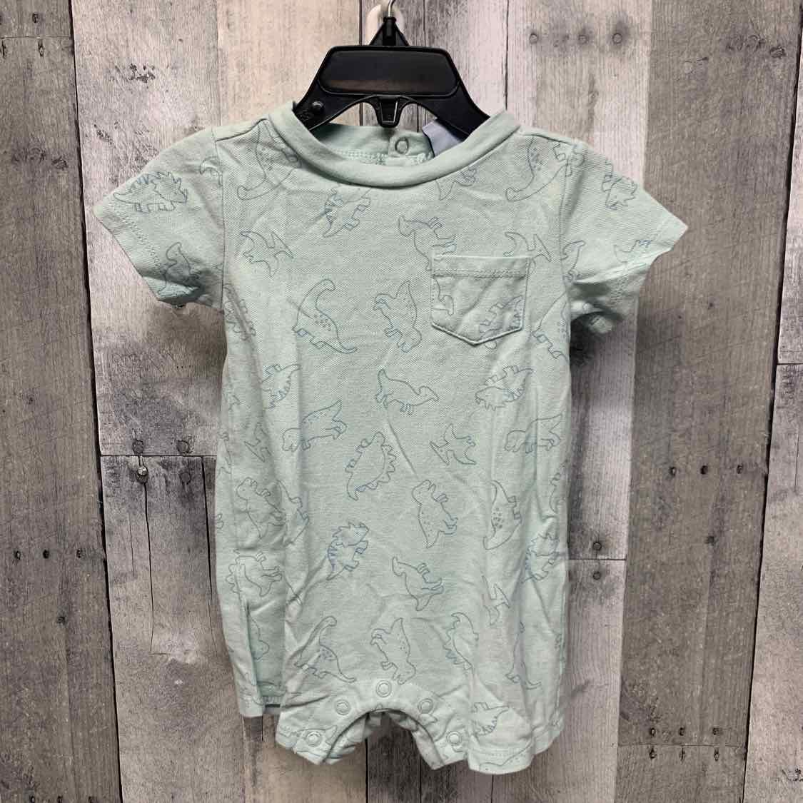 Size 18 Months Green Print Little Lad Romper