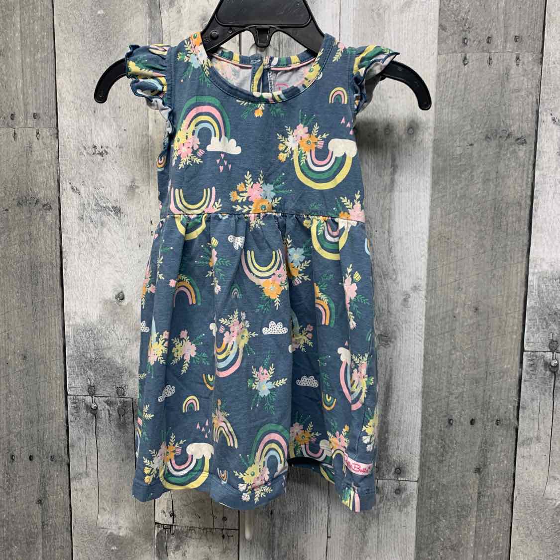 Size 18-24 Months Blue/Yellow Ruffle Butts Dress