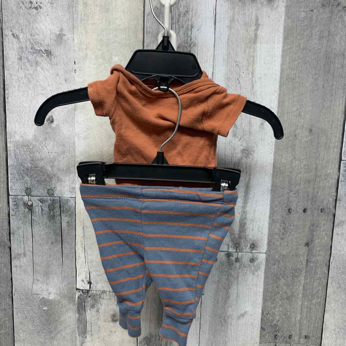 Size Preemie Brown/Blue Gerber Shirt/Pants