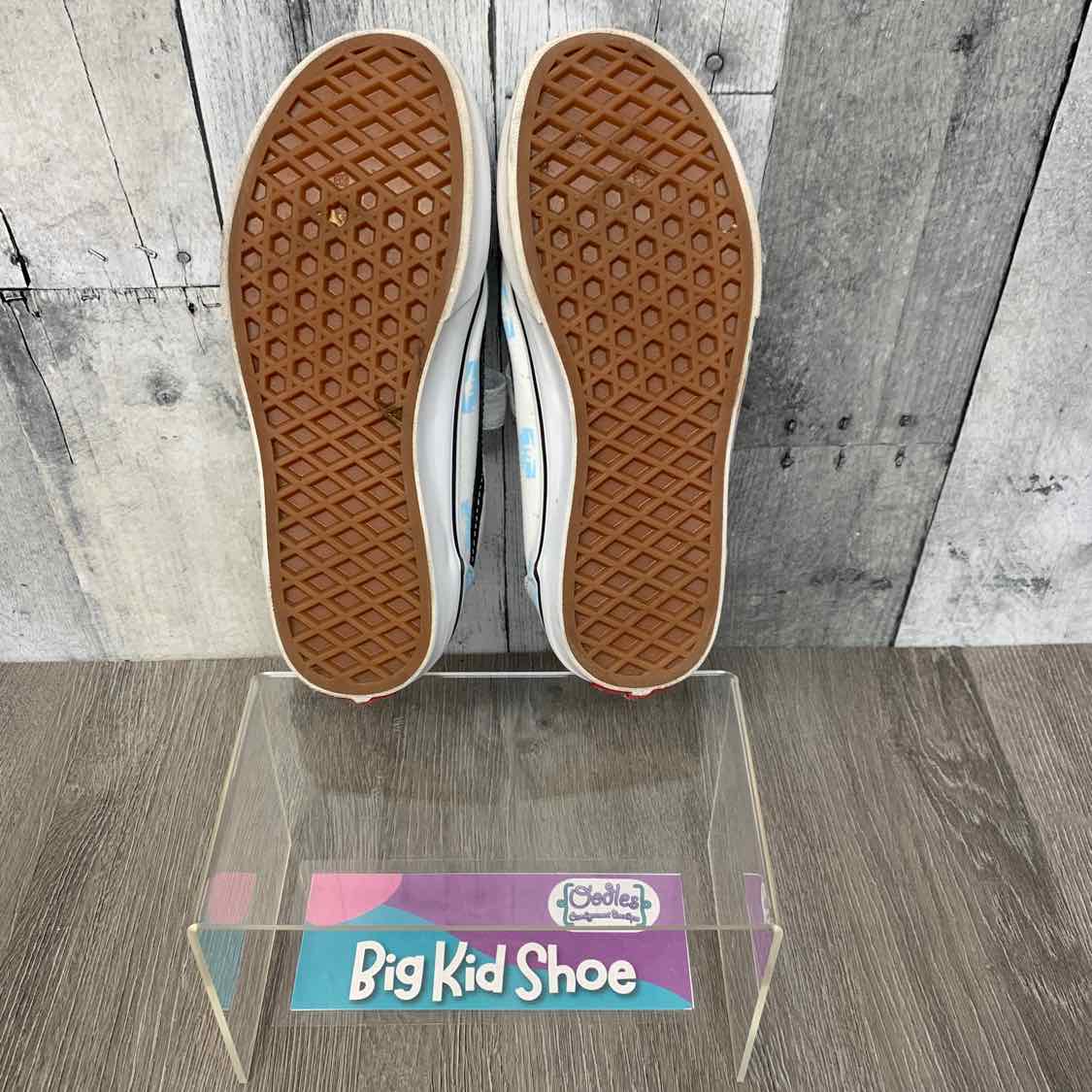 Size 2.5 White/Blue Vans Sneakers