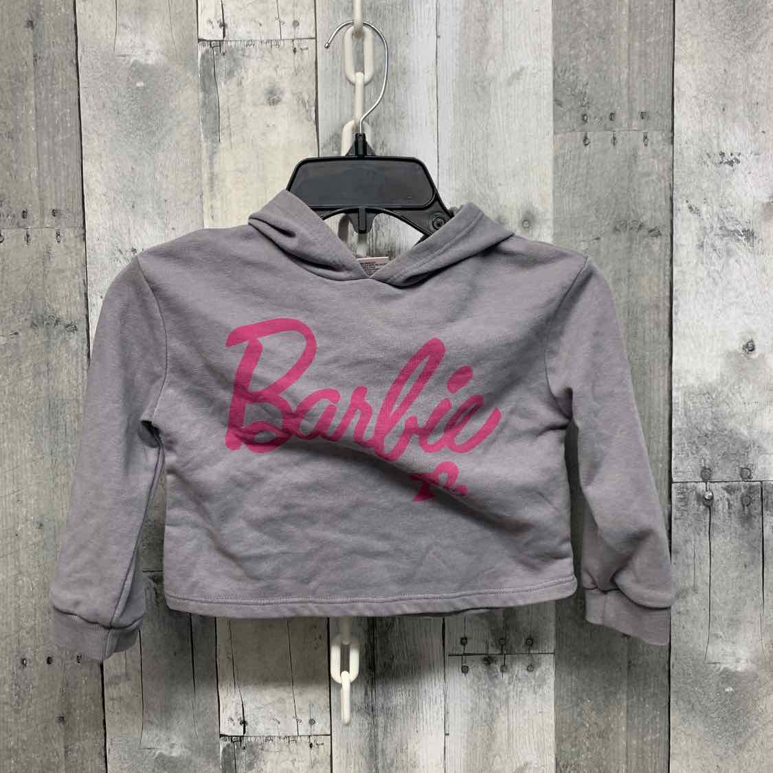Size 3T Gray Graphic Barbie Pull Over