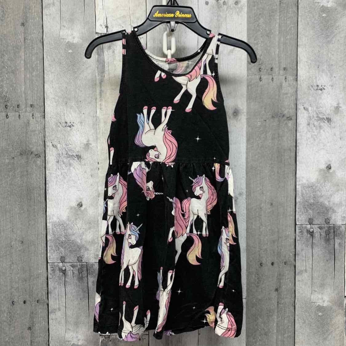 Size 3/4 Black Print H&M Dress - Knit