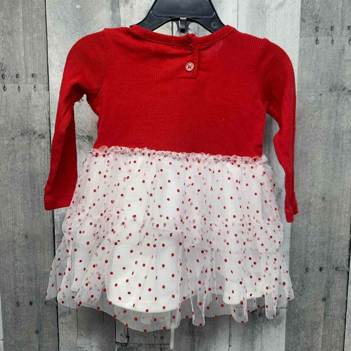 Size 6-9 Months Red/White Nannette LS Dress