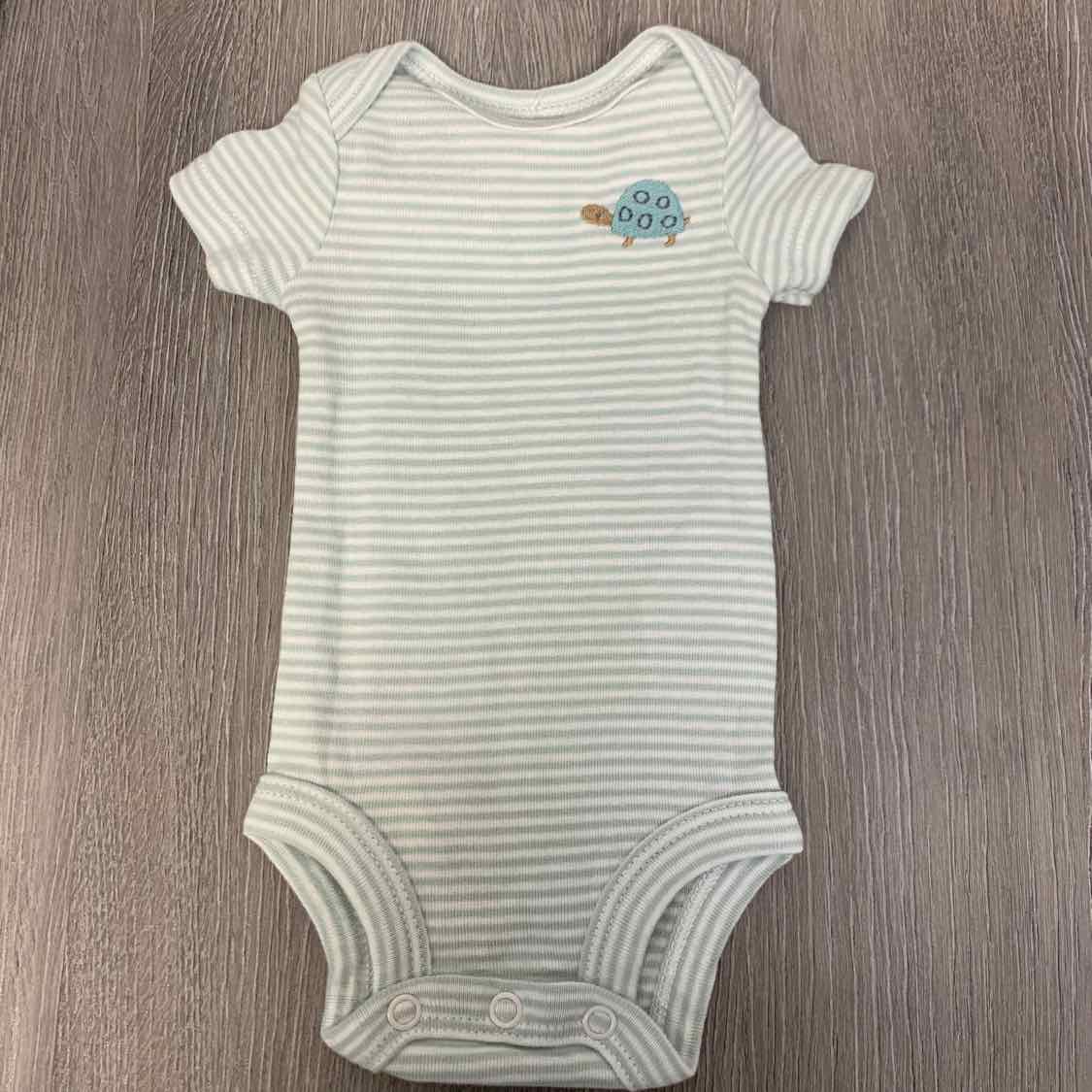 Size Preemie Green Striped Simple Joys Bodysuit