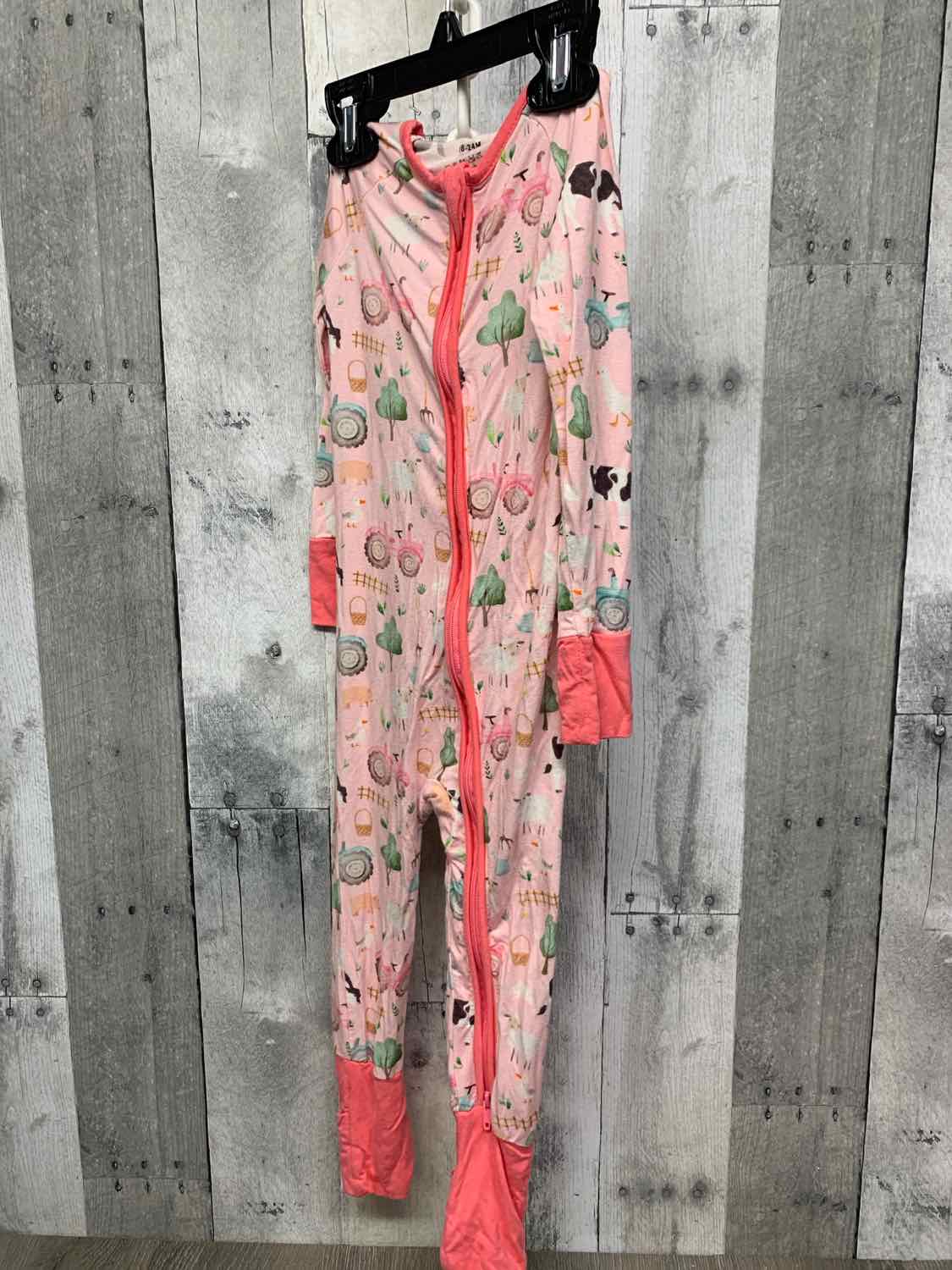 Size 18-24 Months Pink Print Bamboo Footy PJs
