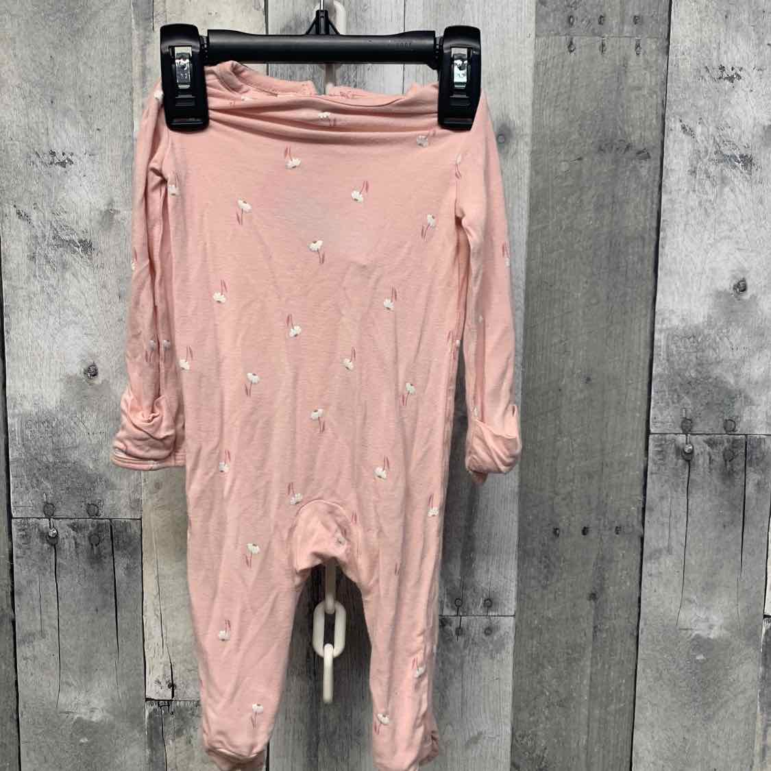 Size 3 Months Pink Print Just One You Footy PJs