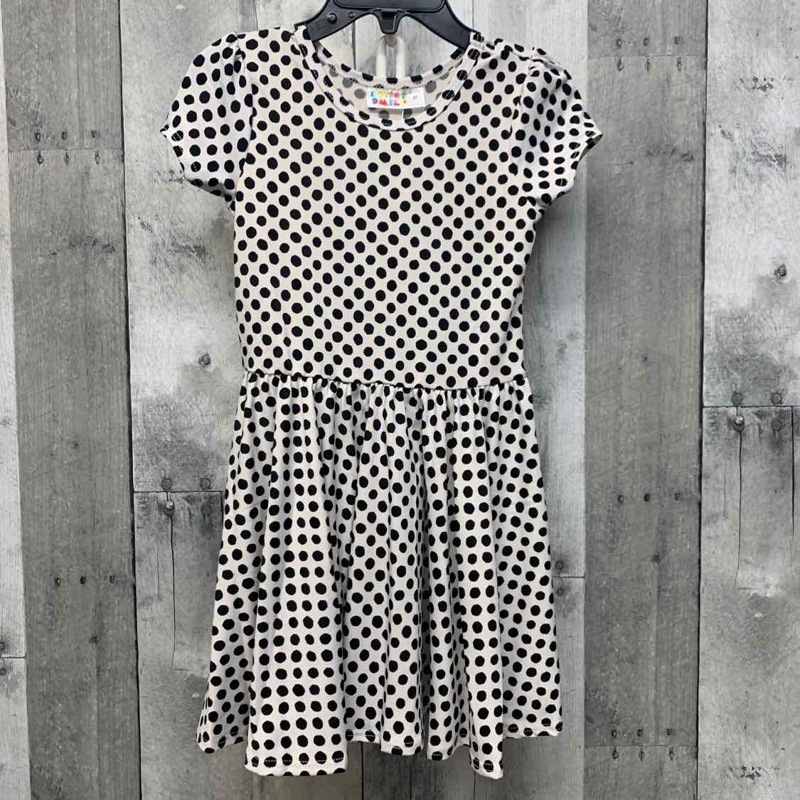 Size 2T White/Black Dot Dot Smile Dress
