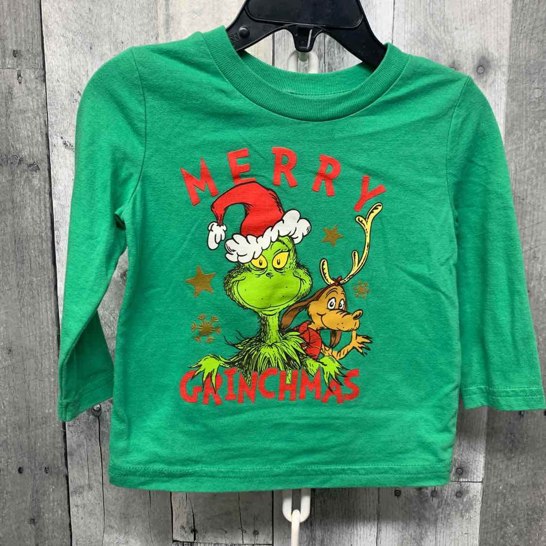 Size 12 Months Green Print Jumping Beans Long Sleeve Shirt