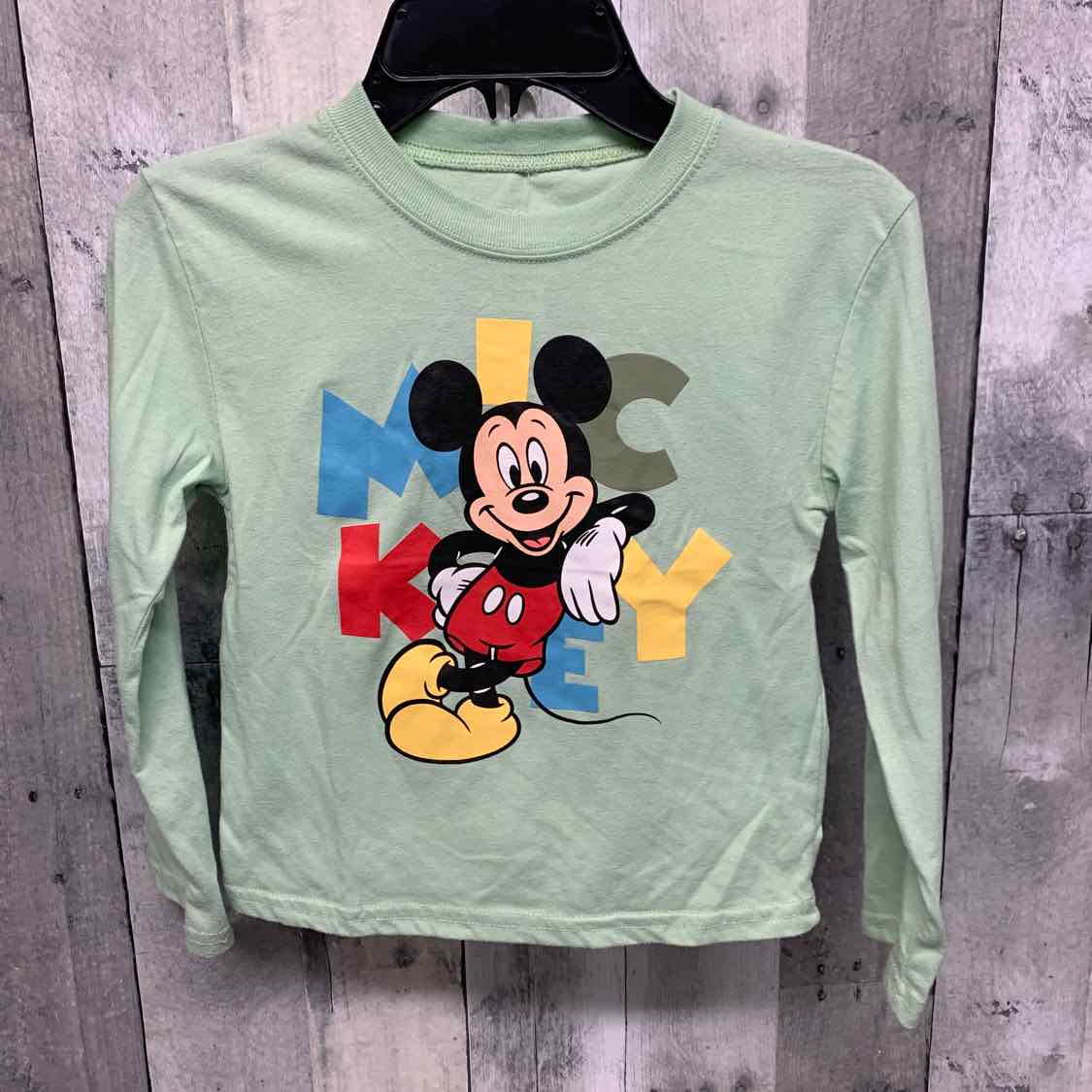 Size 4T Green Graphic Disney Long Sleeve Shirt