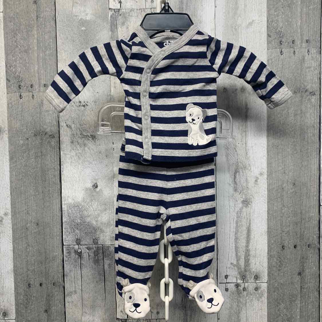Size Newborn Navy/Gray Child of Mine Shirt/Pants