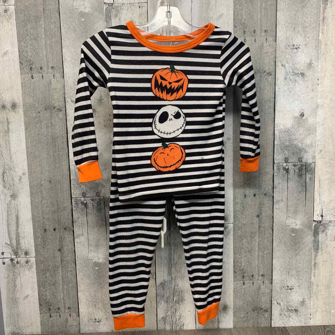 Size 4 Black Striped Disney 2pc PJs