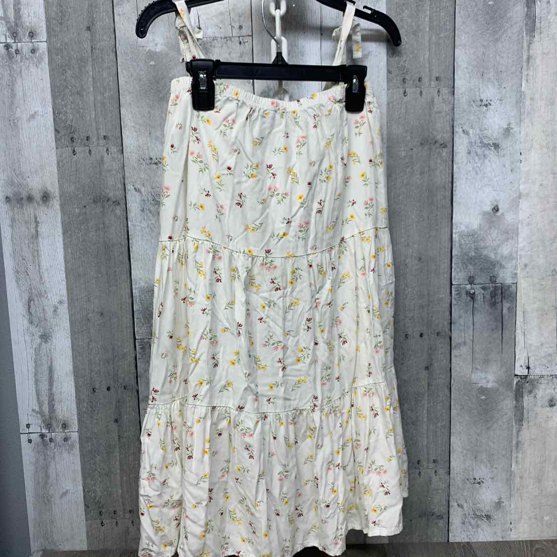 Size 14 White Floral Print Children's Place Shirt/Skirt