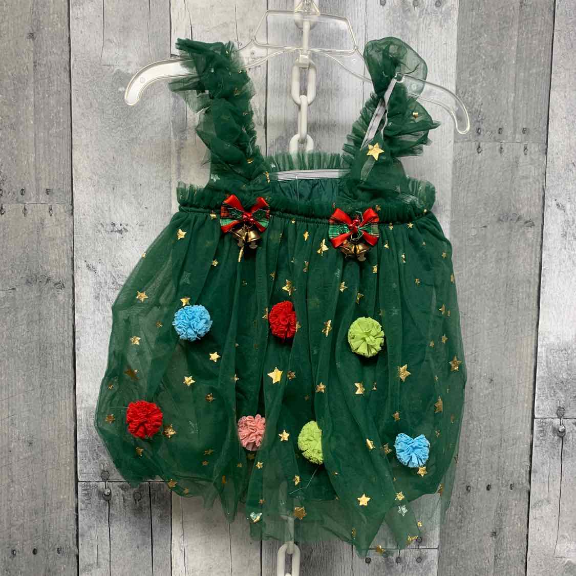 Size 6-9 Months Green Print Mid Brand Romper