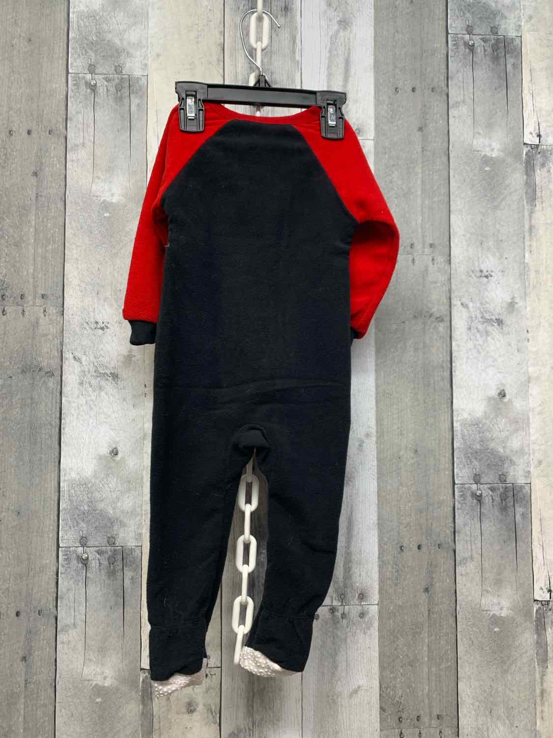 Size 12 Months Black/Red Gerber Footy PJs