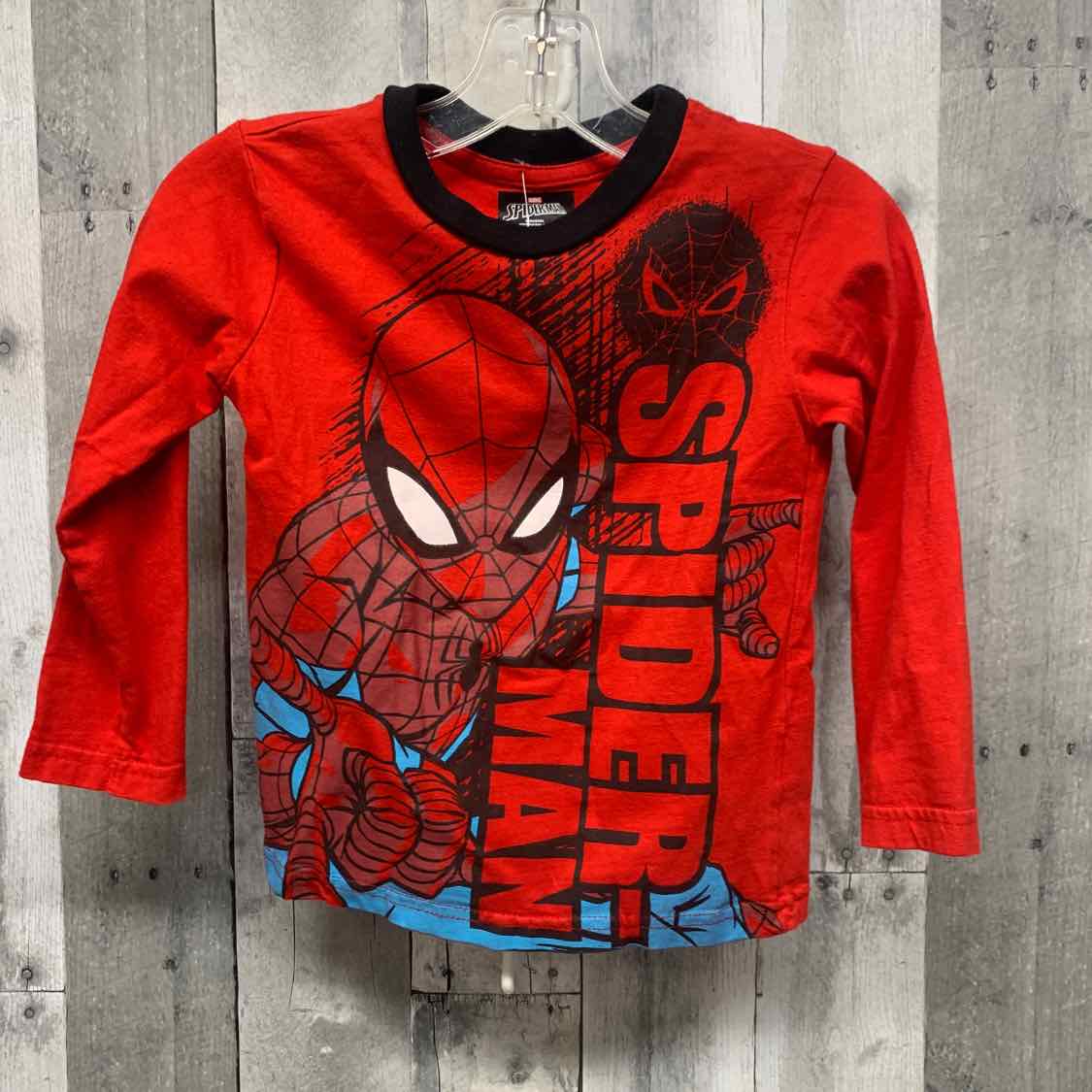 Size 4T Red Graphic Marvel Long Sleeve Shirt