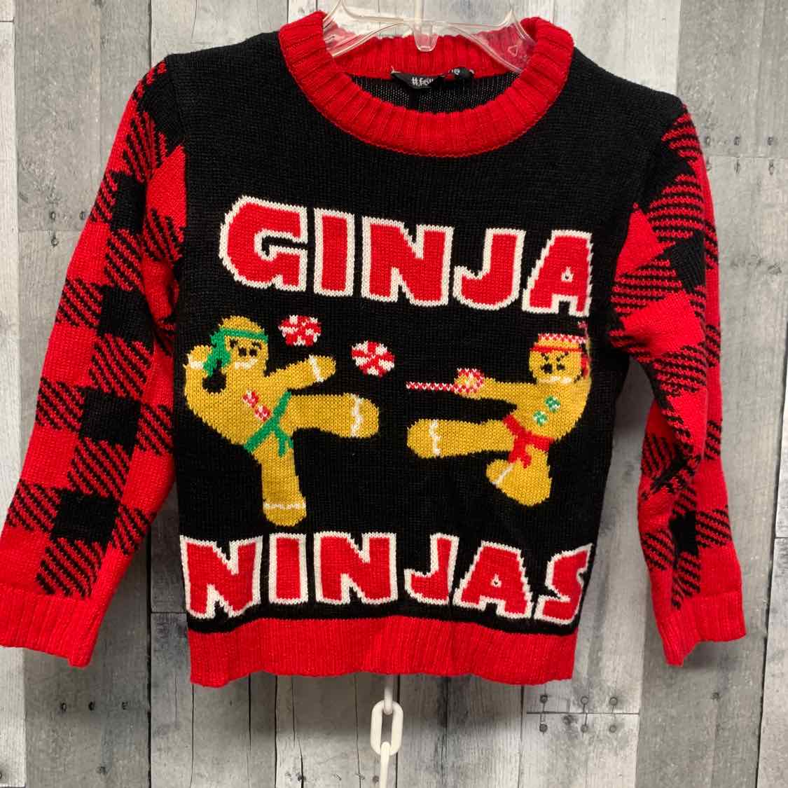 Size 4T Black/Red Mid Brand Sweater